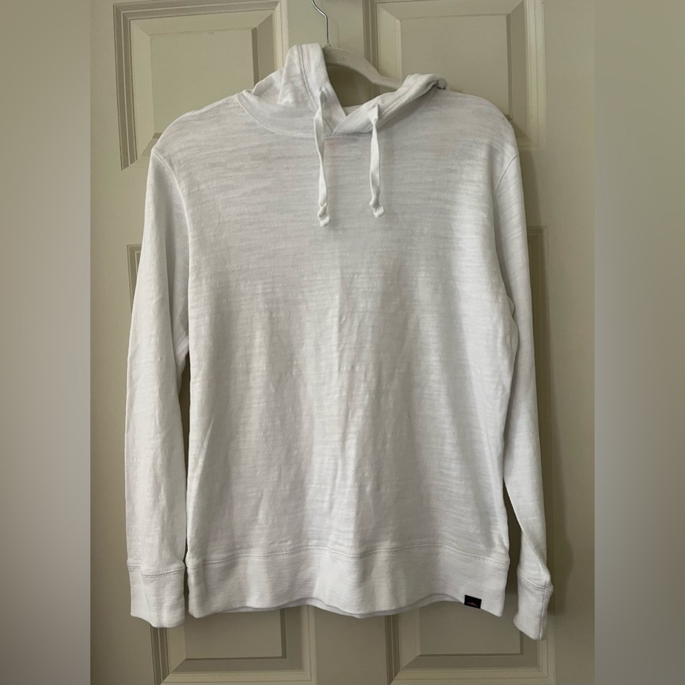 Faherty Men’s Sun Washed Slub Organic Cotton White hoodie size Small